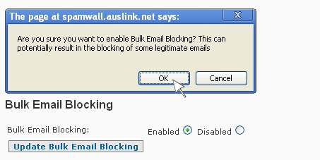 SpamWall Content Filtering Bulk Email Blocking
