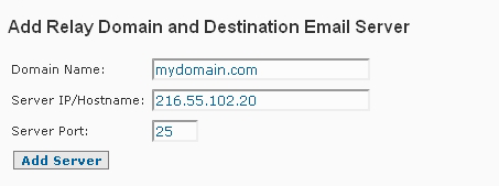 SpamWall Add IP Domain