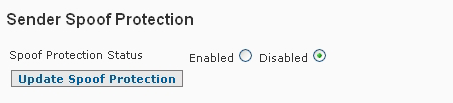 SpamWall Advanced Settings Spoof Protection