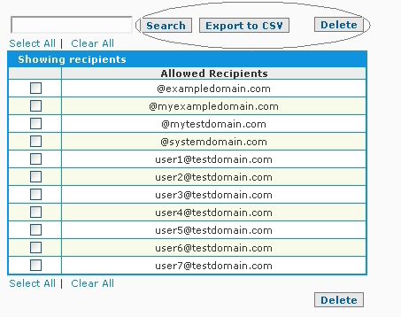 SpamWall Recipient Verification Search